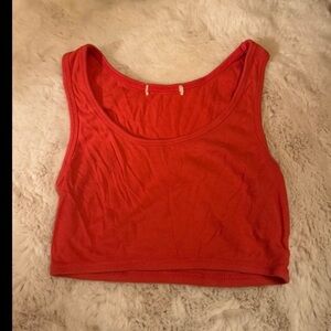 Red crop top